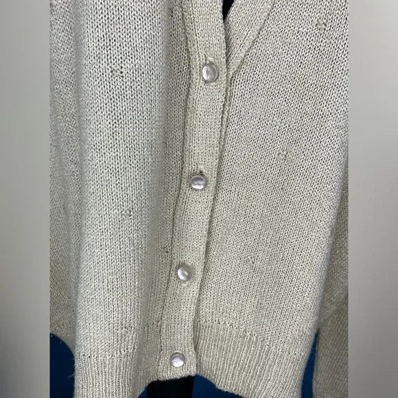 Vintage Jaclyn Smith knit cardigan grandma sweater small grannycore cottagecore - Picture 2 of 10